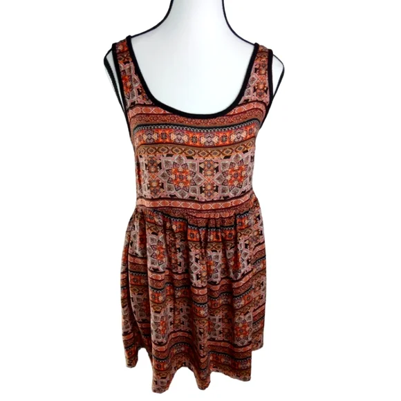 LOVE BY DESIGN XS DRESS GEOMETRIC SHORT LIGHTWEIGHT RAYON - Picture 1 of 6